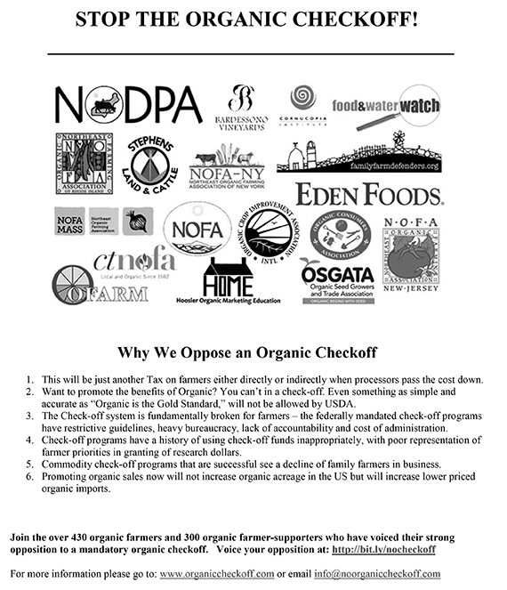 061818flyerwhyweopposeanorganiccheckoff91615